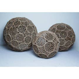Bohemian oversized decorative jute spheres/balls - Natural and oversized