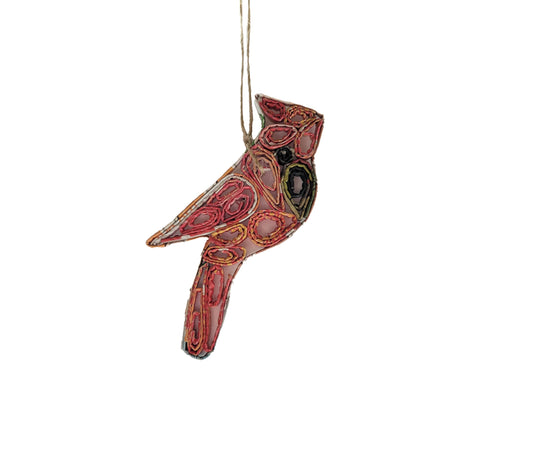 Cardinal Ornament - Recycled Paper