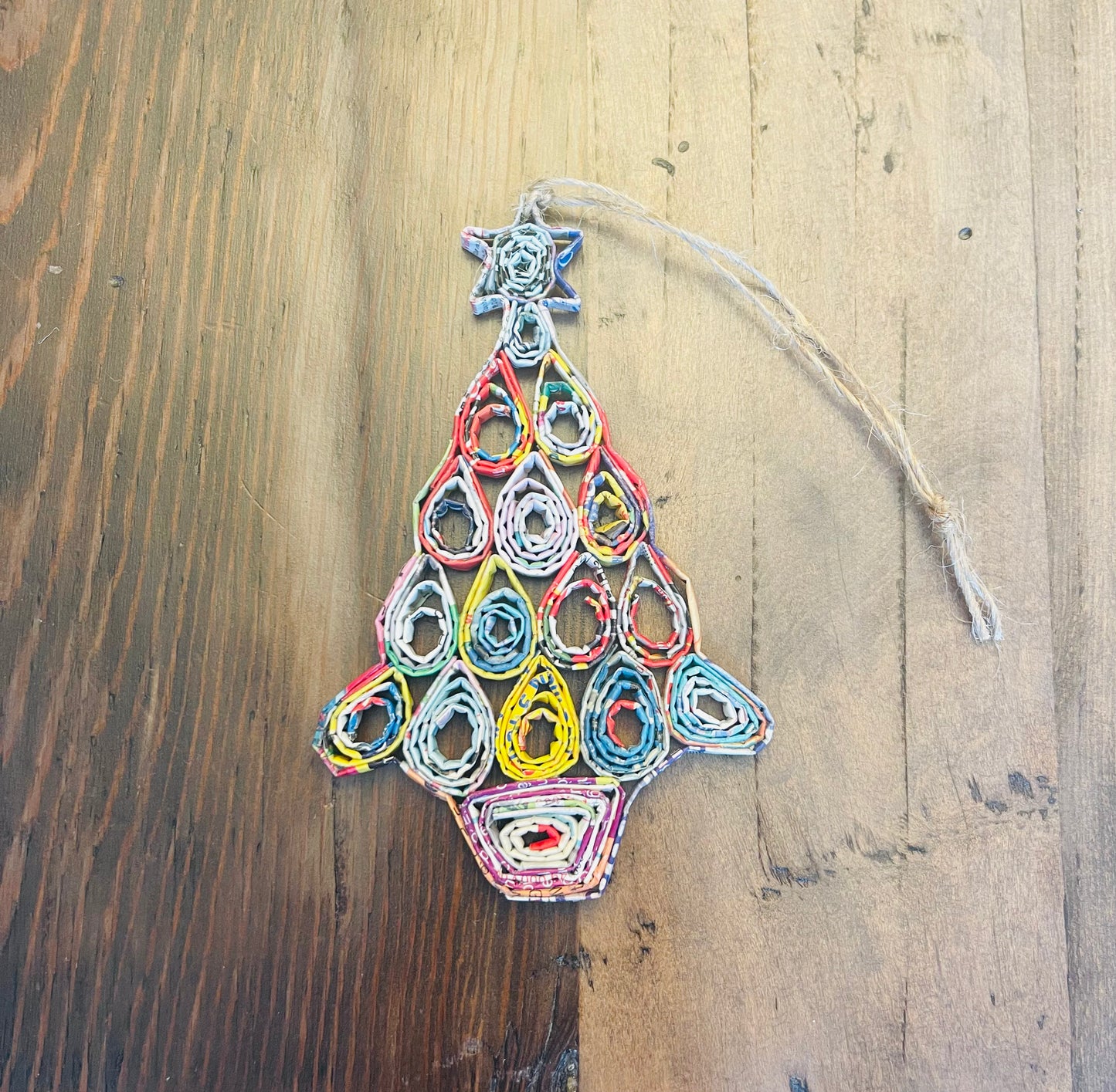 Christmas Tree Recycled Ornament