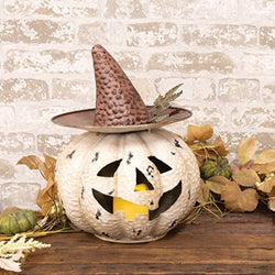 Antiqued Witchy Pumpkin Luminary