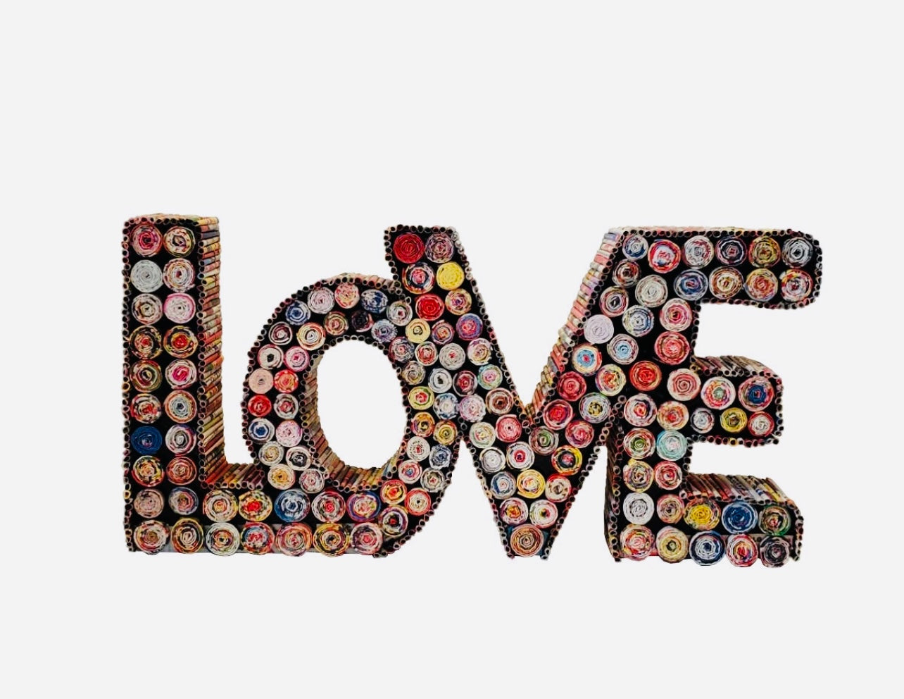LOVE - small reclaimed magazine Decor