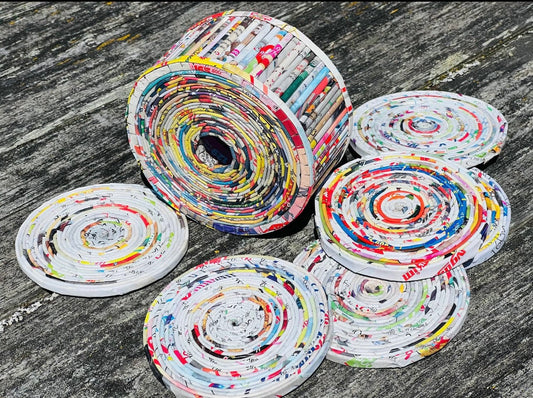 Reclaimed coasters • Coasters with holder