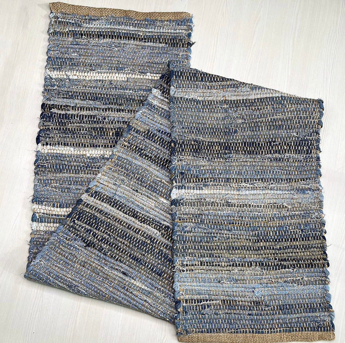 Reclaimed denim table runner