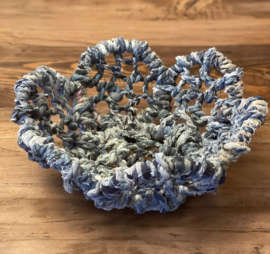 Blue Hue Catch-All • Repurposed Denim Basket