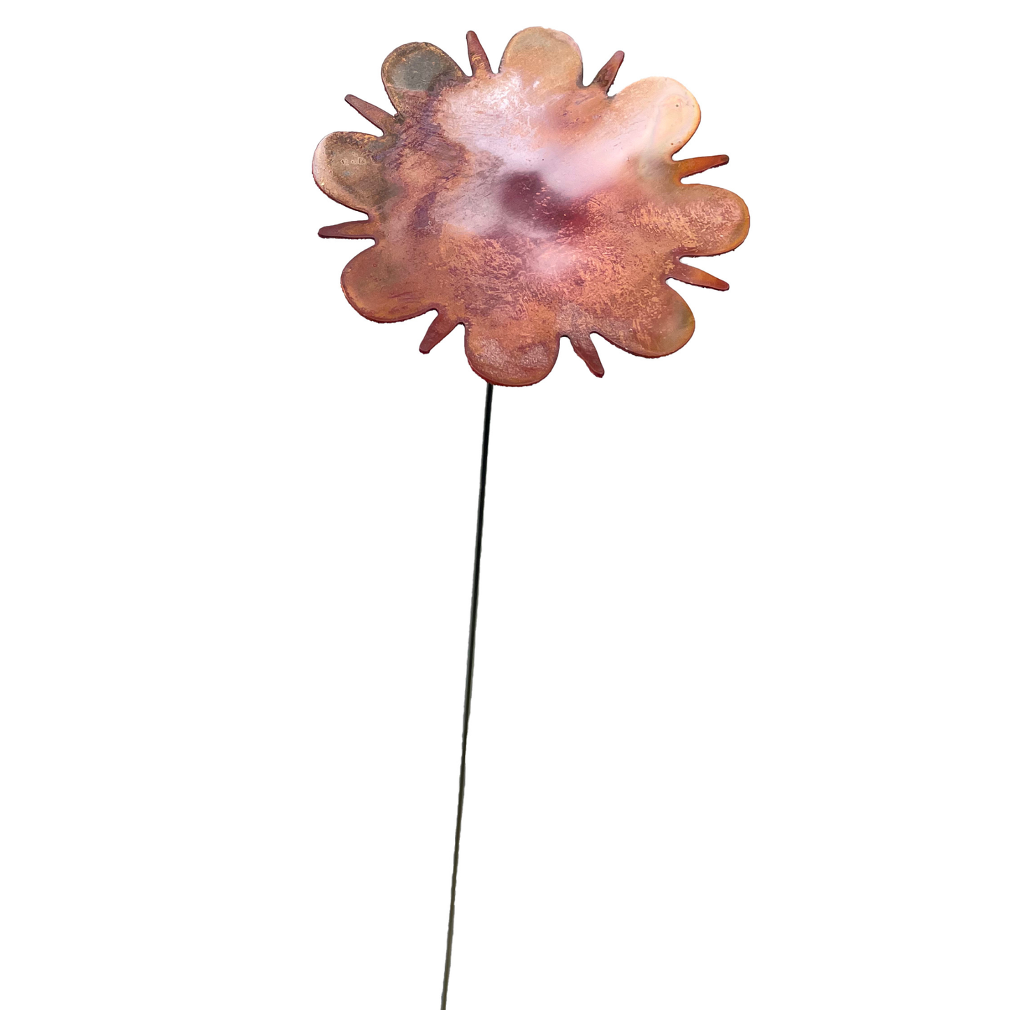 Large Copper Flower Plant spike decor • plant decor • plant spikes • plant stakes • garden decor