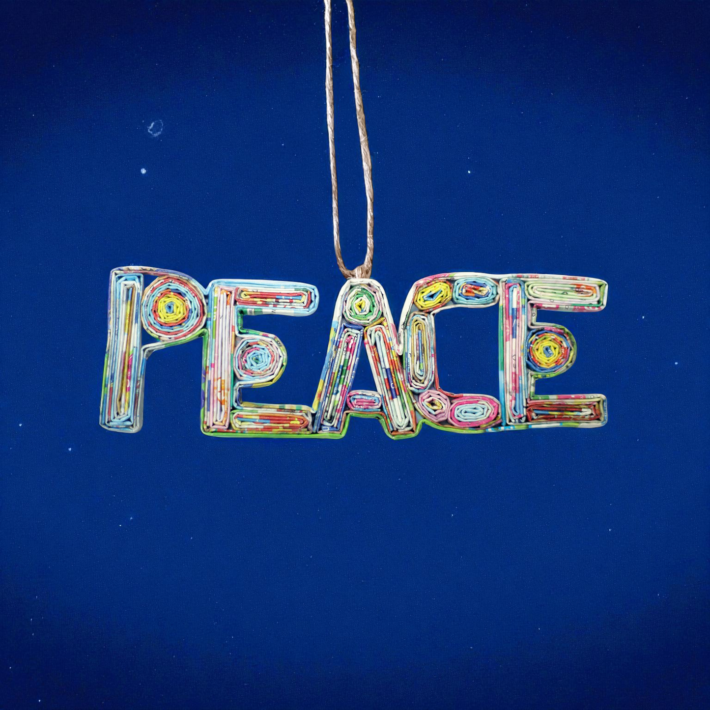 Upcycled Peace Ornament