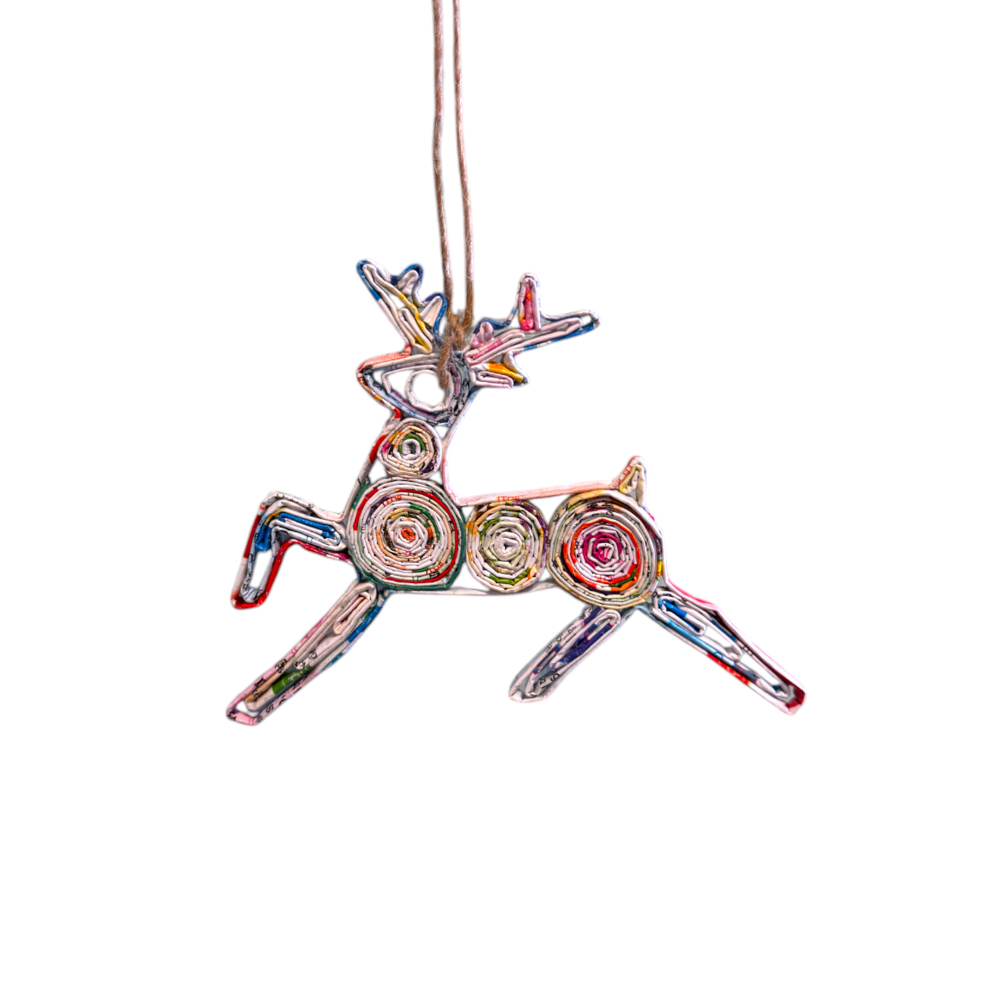 Reindeer Holiday Ornament - Recycled Paper