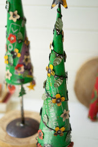 Reclaimed Iron Christmas Tree with flowers