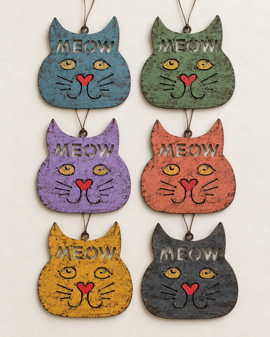 Meow or Never –  Metal Cat Ornament