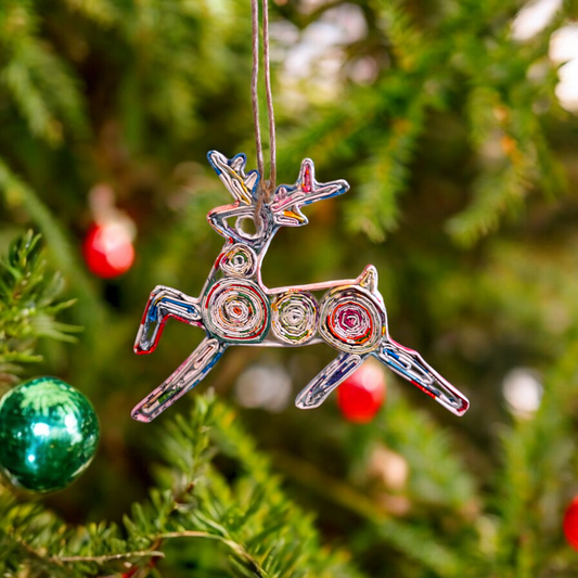Reindeer Holiday Ornament - Recycled Paper