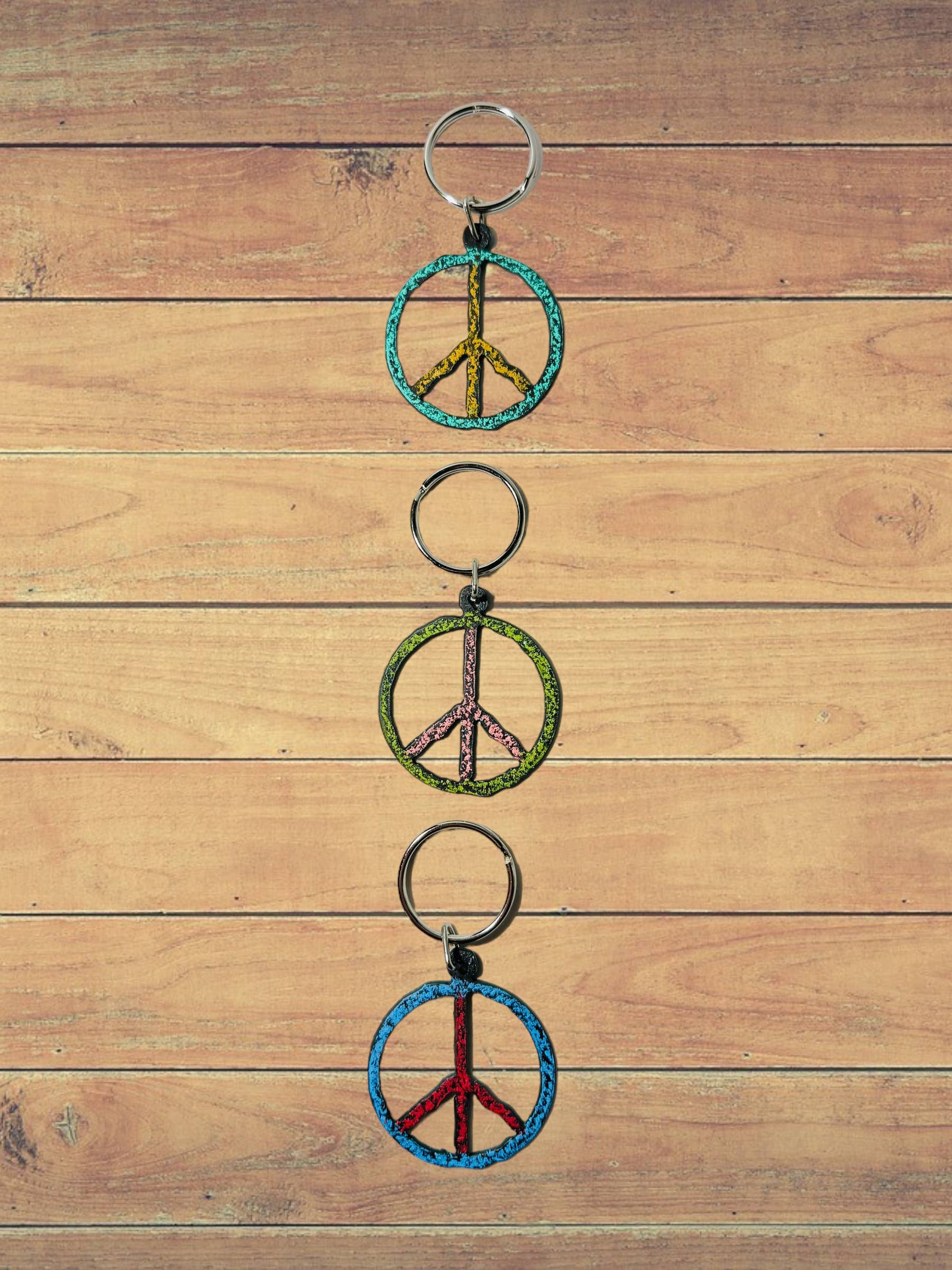 Metal Peace Keychain – Past Forward Shop