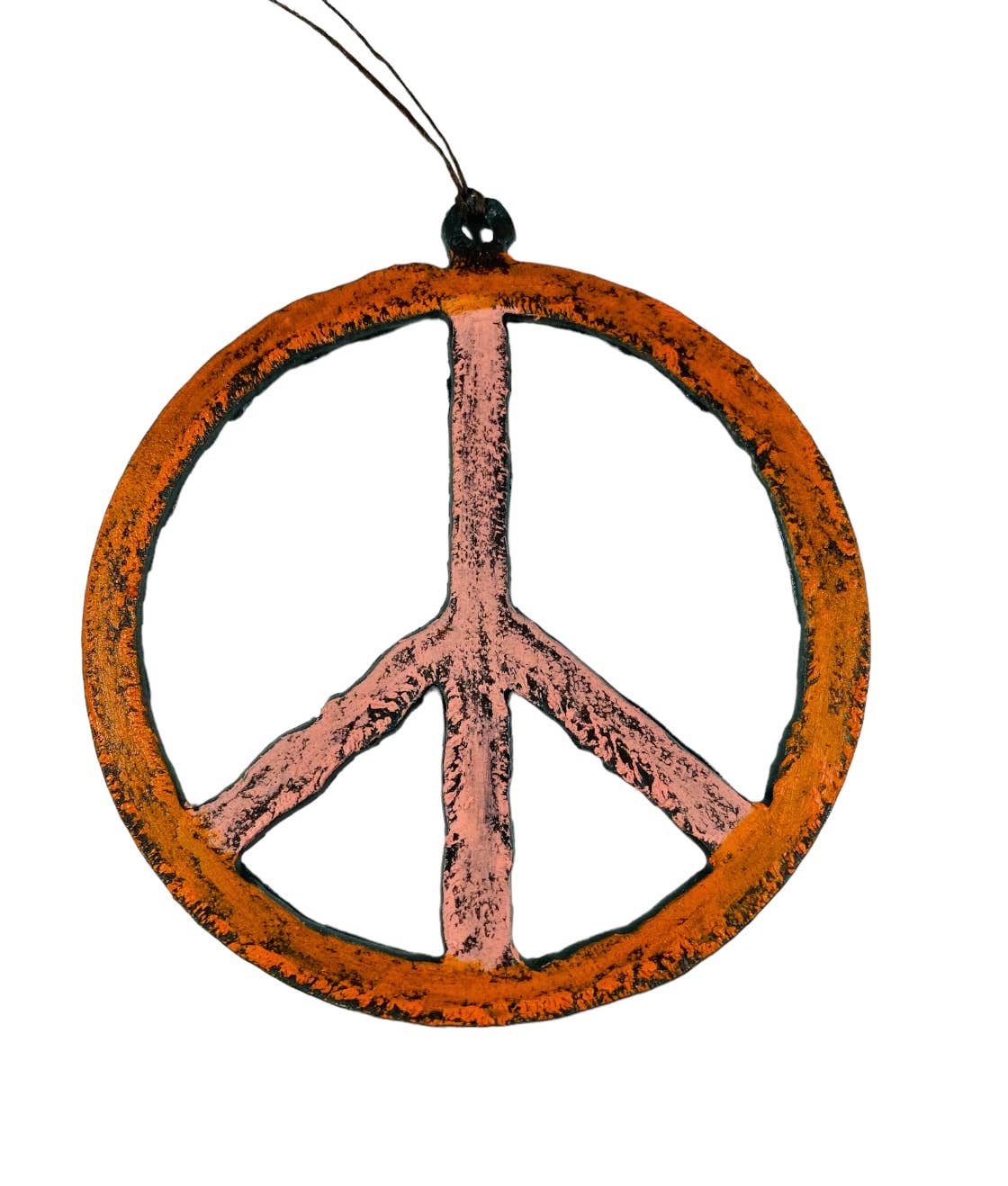 Large Metal Peace Sign Ornament
