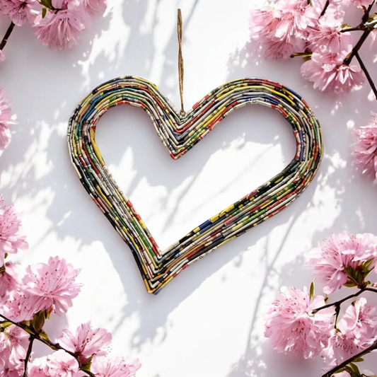 Open Heart Ornament • upcycled ornaments