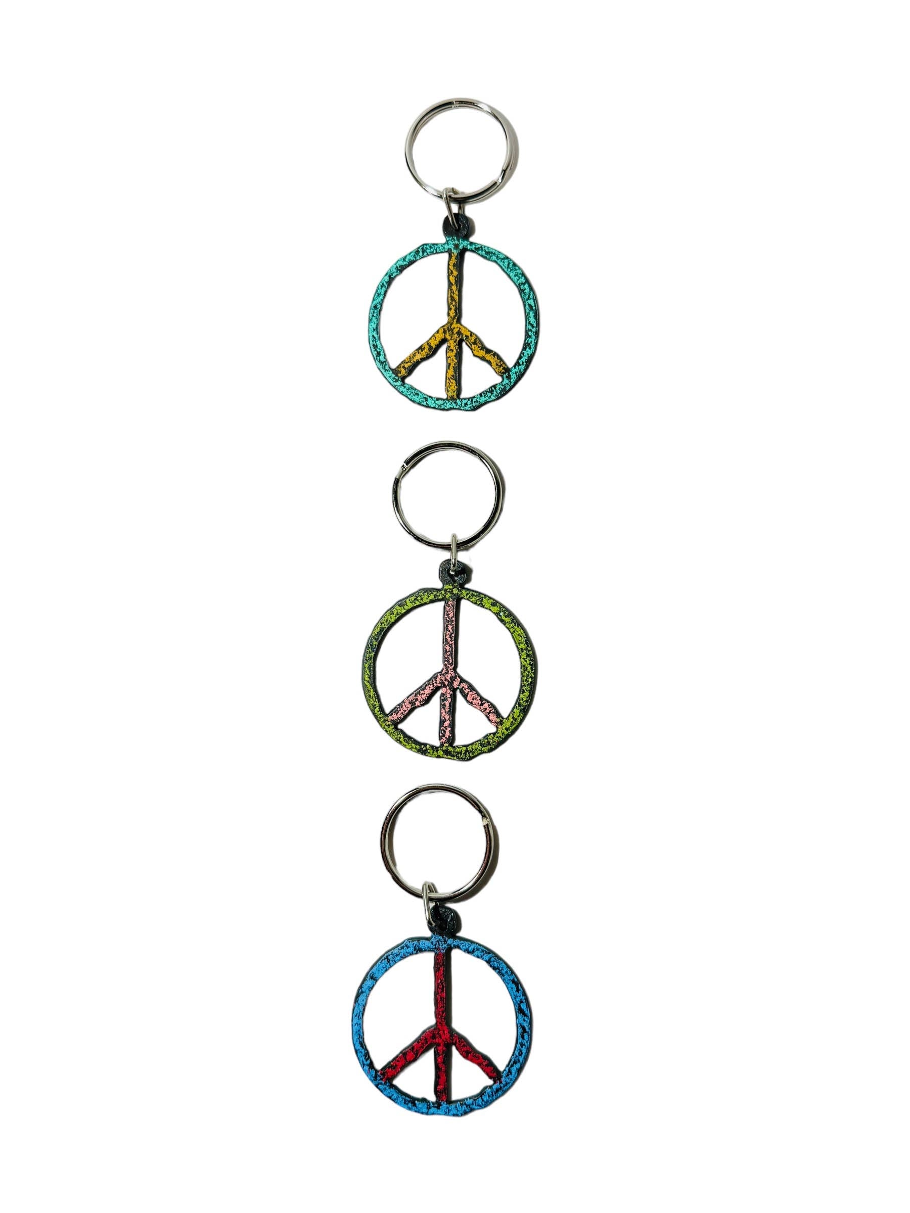 Metal Peace Keychain – Past Forward Shop