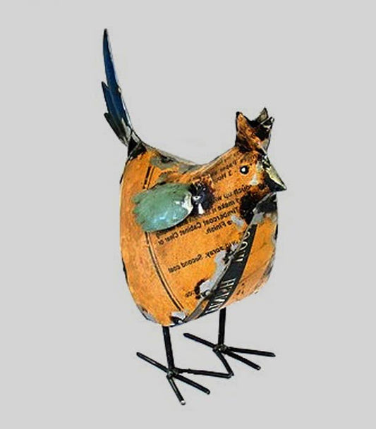 Cornelius Clucksworth the Rooster • Recycled Metal Animals