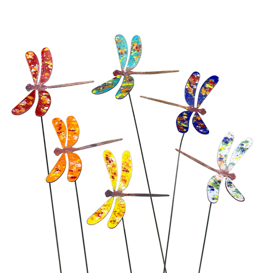 Medium Copper Enamel Dragonflies