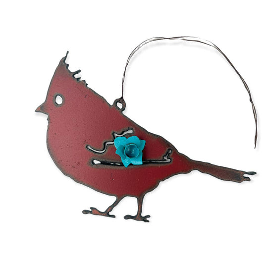 Metal Cardinal ornament keepsake