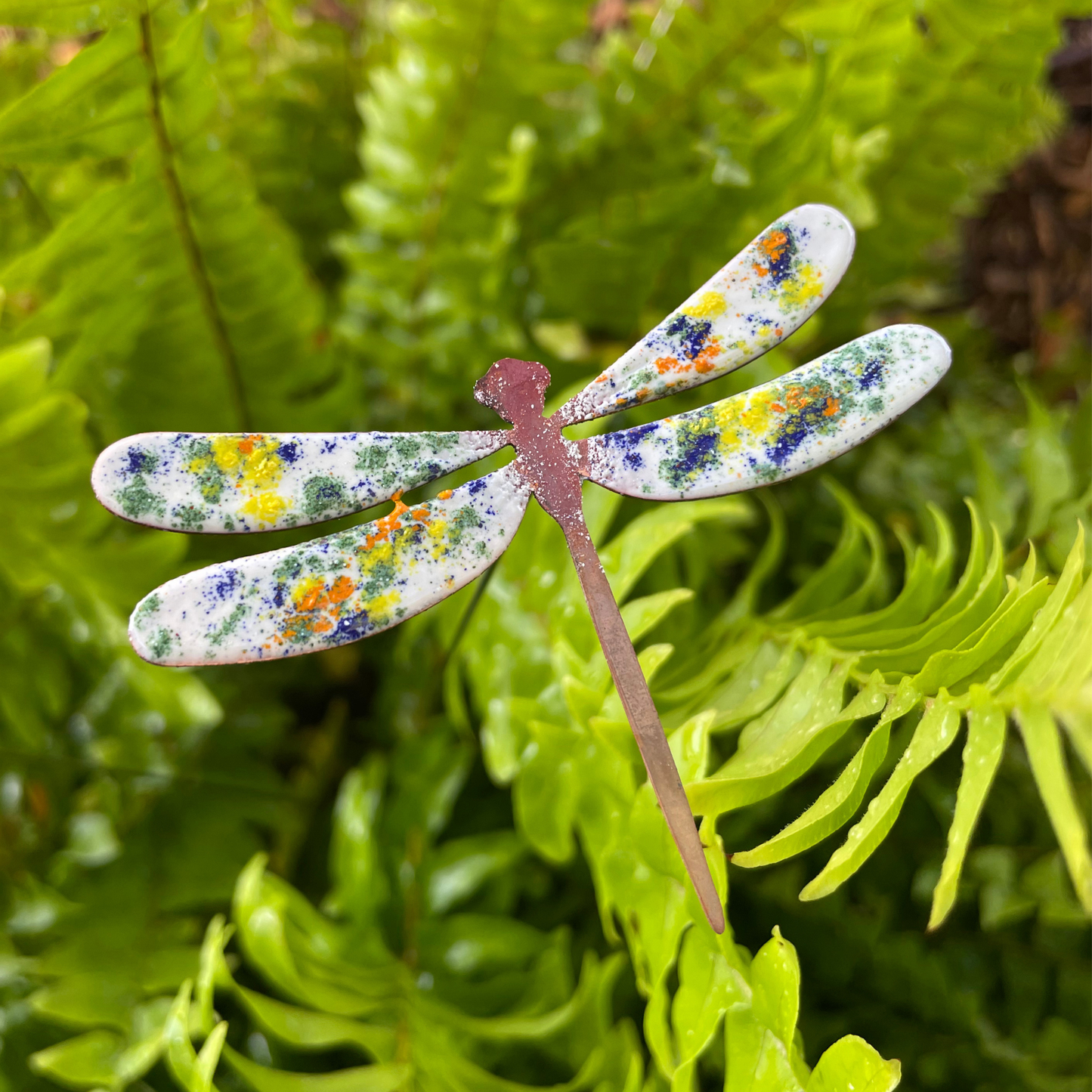 Medium Copper Enamel Dragonflies
