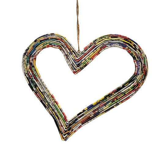 Open Heart Ornament • upcycled ornaments