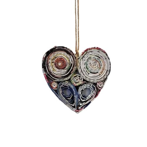 Heart Ornament • Recycled Paper Ornament