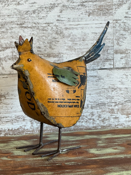 Cornelius Clucksworth the Rooster • Recycled Metal Animals
