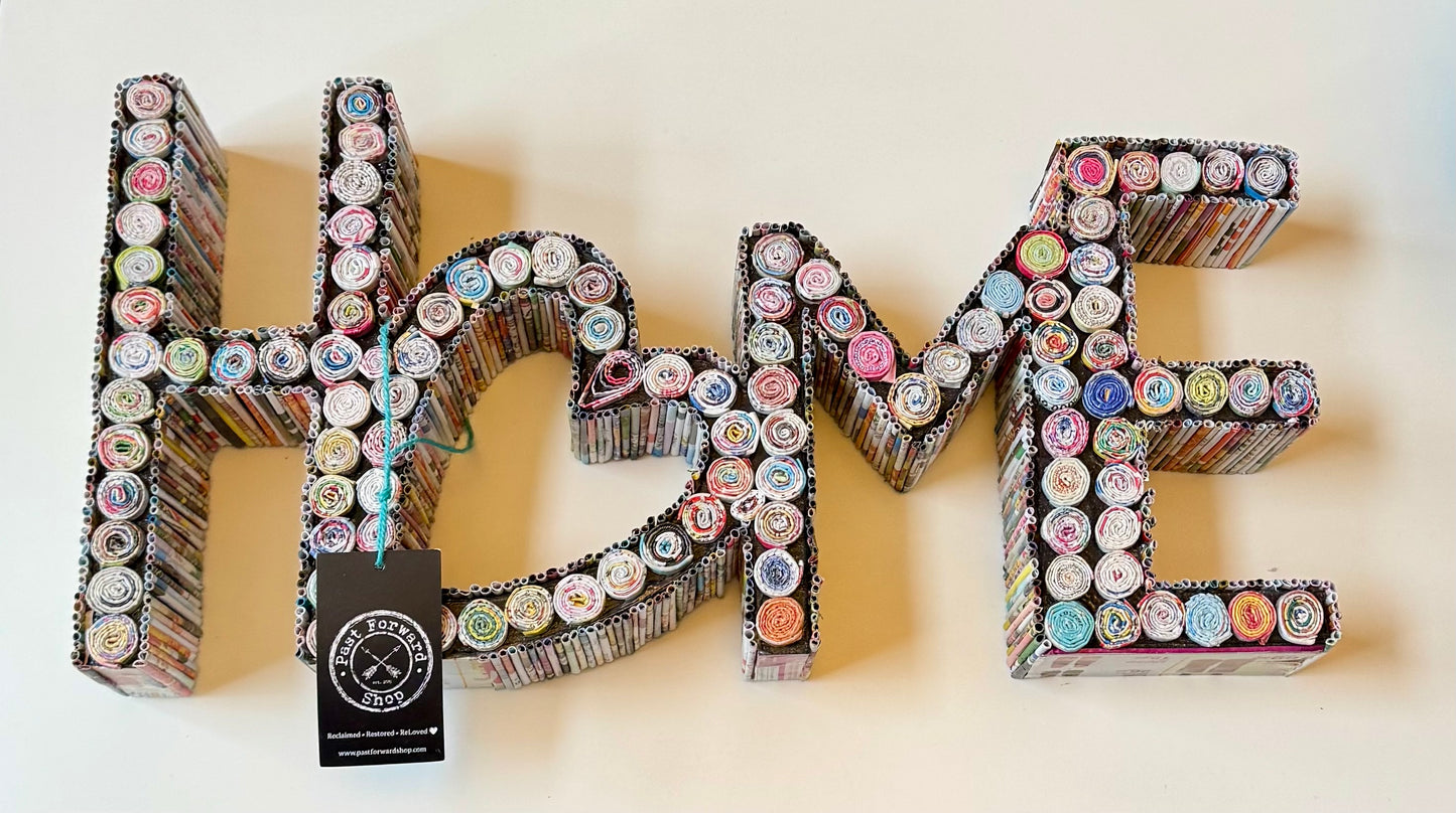 Home Sign with Heart - Recycled Paper