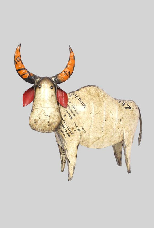 Hahns the Longhorn • Recycled Metal Animals