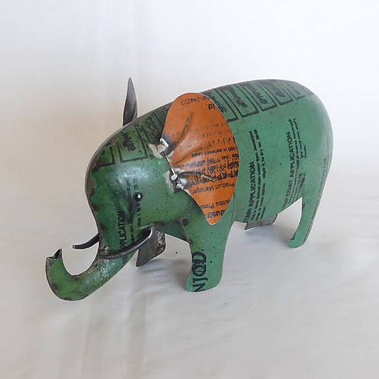 Tilly The Elephant •  Recycled Metal Animals