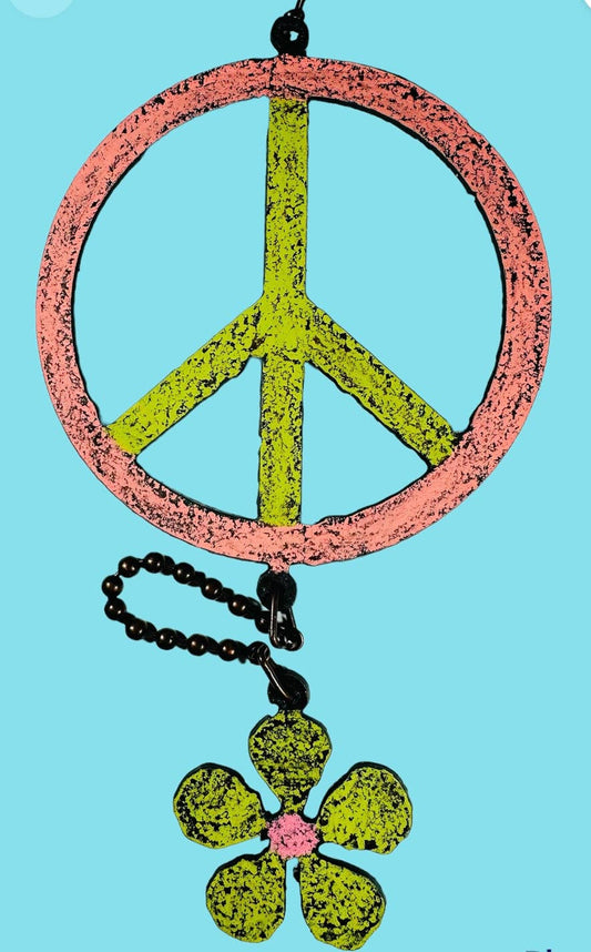 Peace sign & flower keepsake • mobile • chime