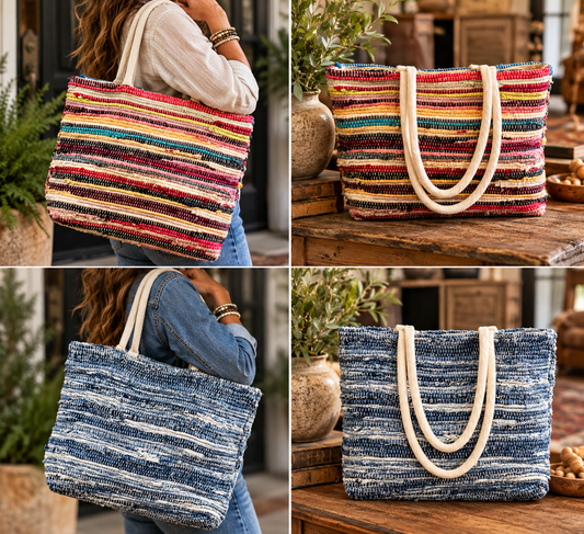 The Wildweave Tote • Reloved Jute Shoulder Bag