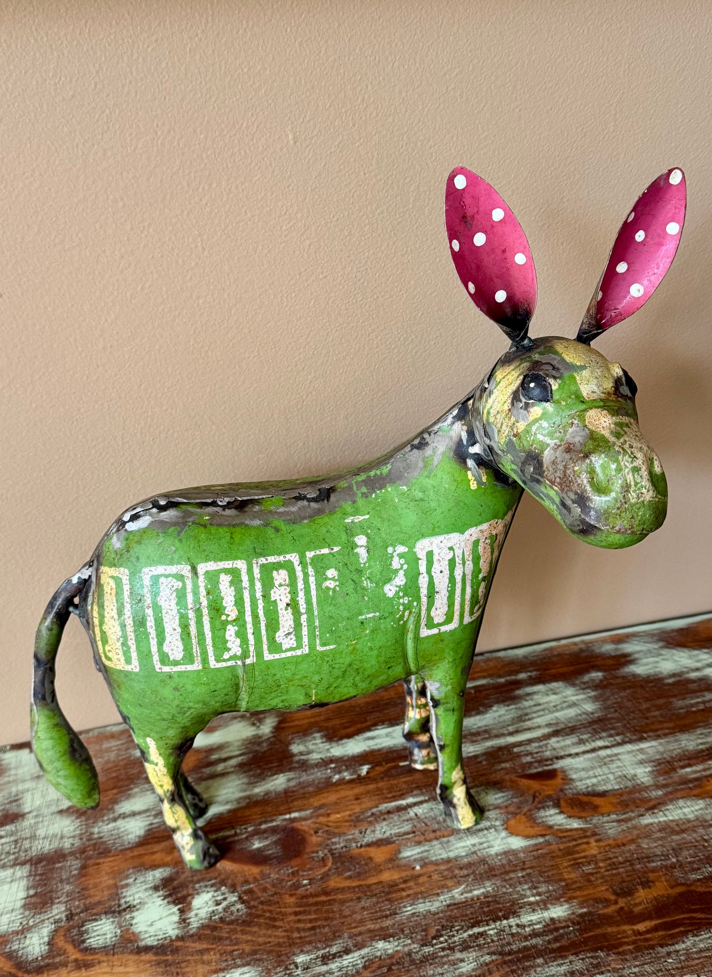 Burrito the Donkey • Reclaimed Metal Animals