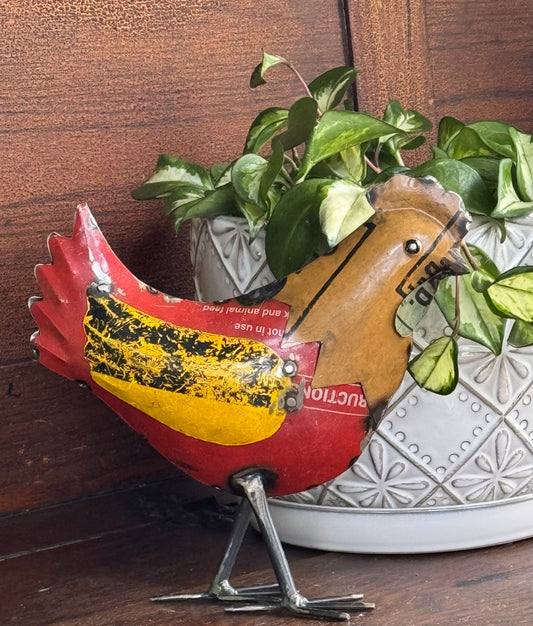 Millie the Chicken • Recycled Metal Animals