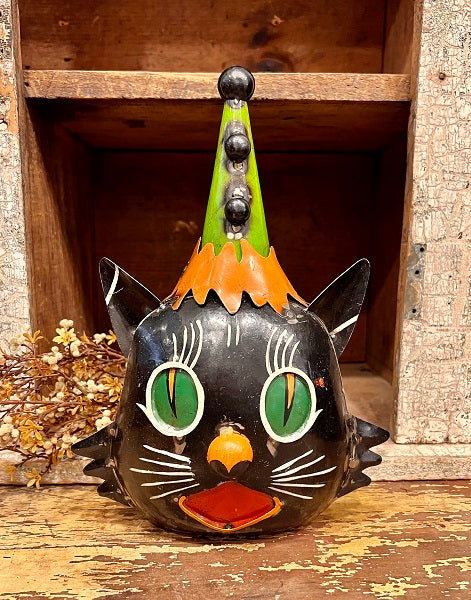Vintage Carnival Cat - Black Cat Vintage Decor