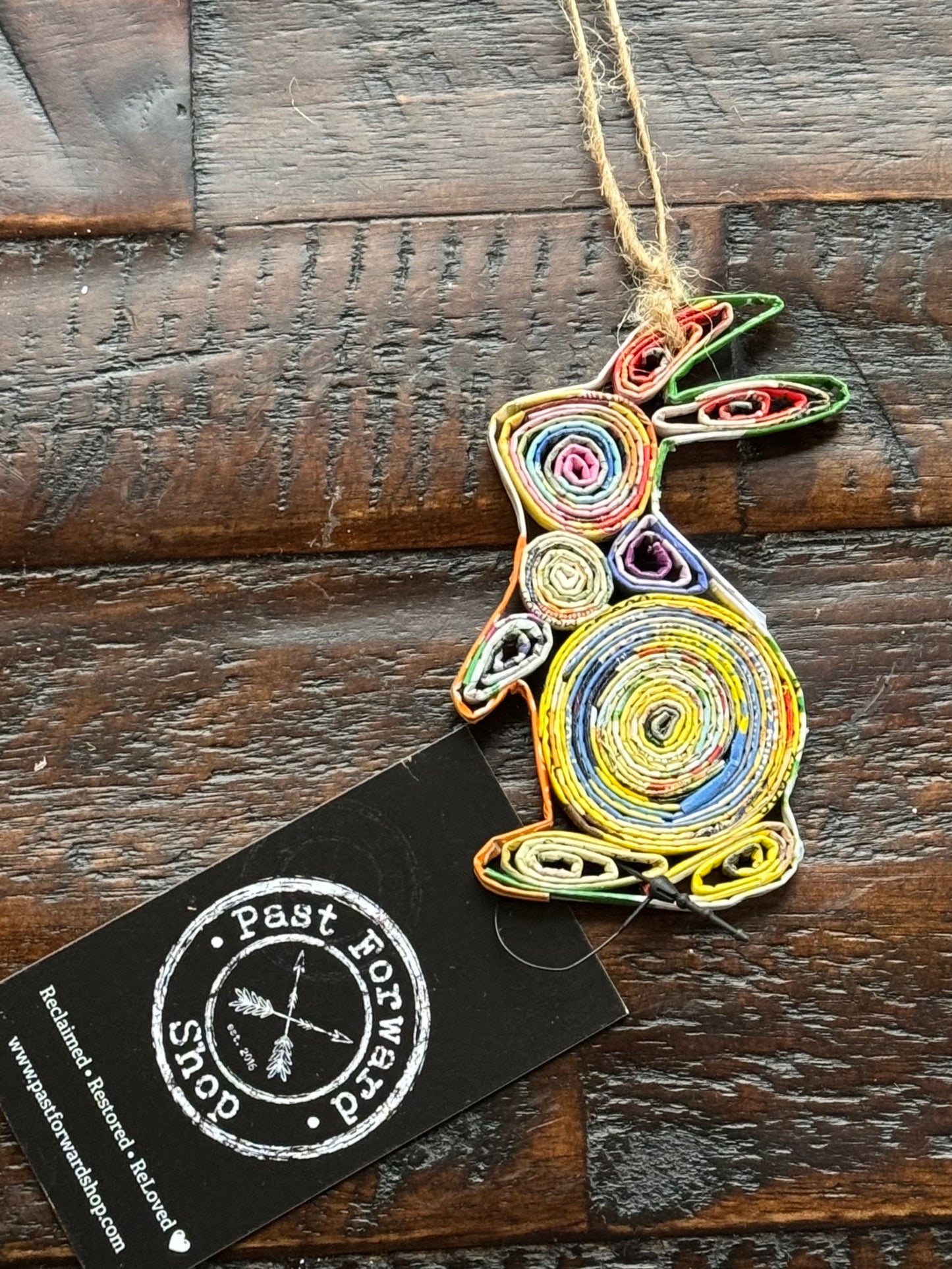 Bunny Ornament • Reclaimed Magazine Ornament