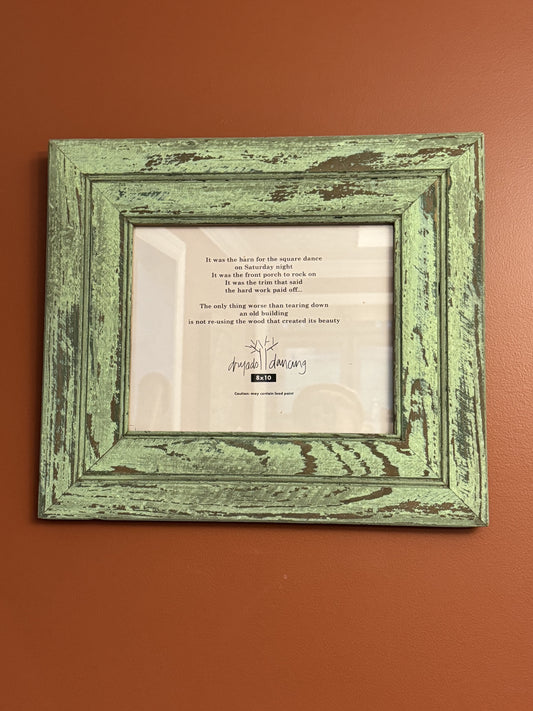 “Gumdrop” 8x10 reclaimed wood frame