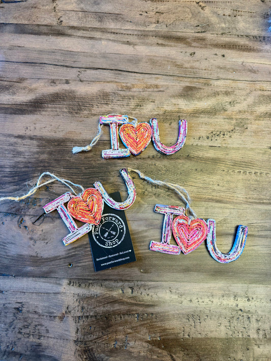 “I Love You” Ornament