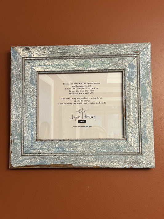 “Stormy” 8x10 reclaimed wood frame