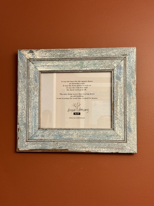 “Stormy” 8x10 reclaimed wood frame
