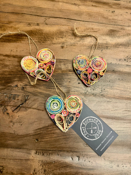 Reclaimed heart ornament