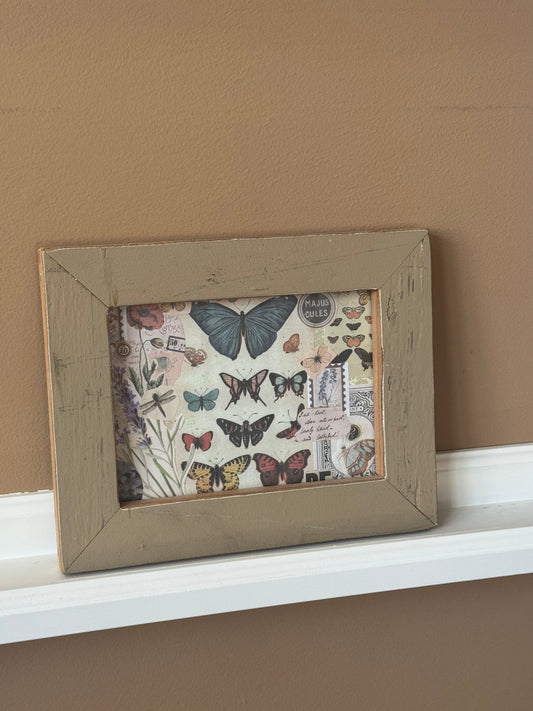 5x7 Sandstone Reclaimed wood frame
