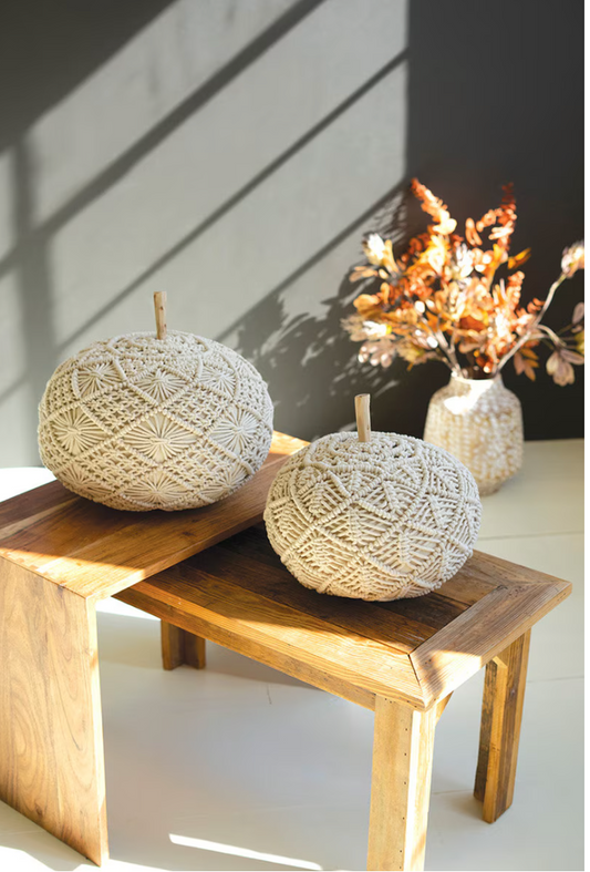 Bohemian macrame pumpkins