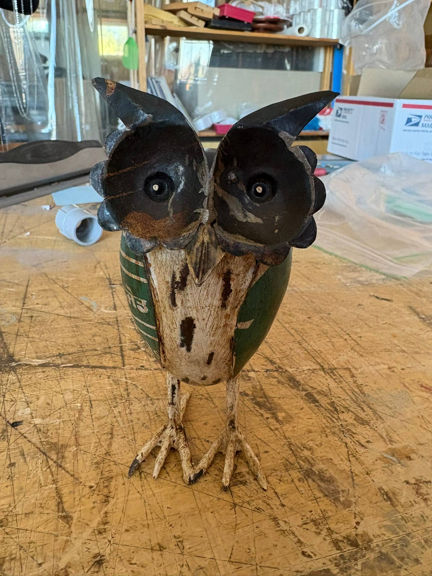 Benedict the Repurposed Metal Owl • Recycled Metal Owl