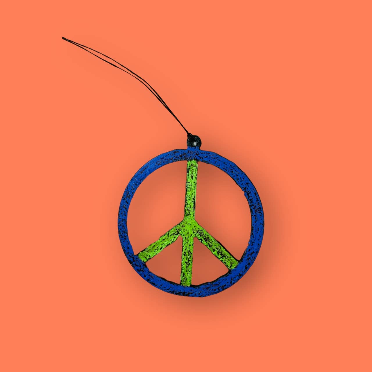 Large Metal Peace Sign Ornament