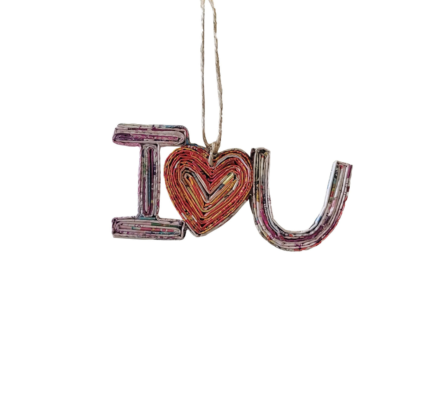 I Love You Ornament - Recycled Paper *Mother's Day*