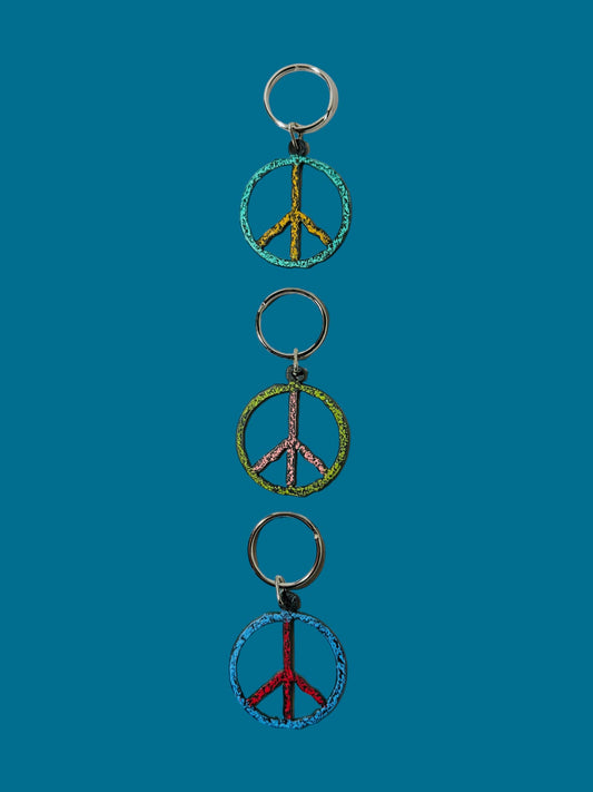 Metal Peace Keychain