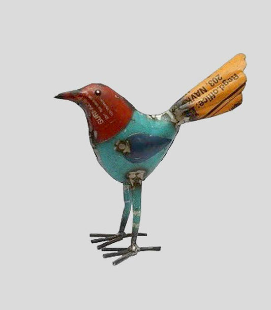 Benny the Bird • Yellow Tail Recycled Metal Animals