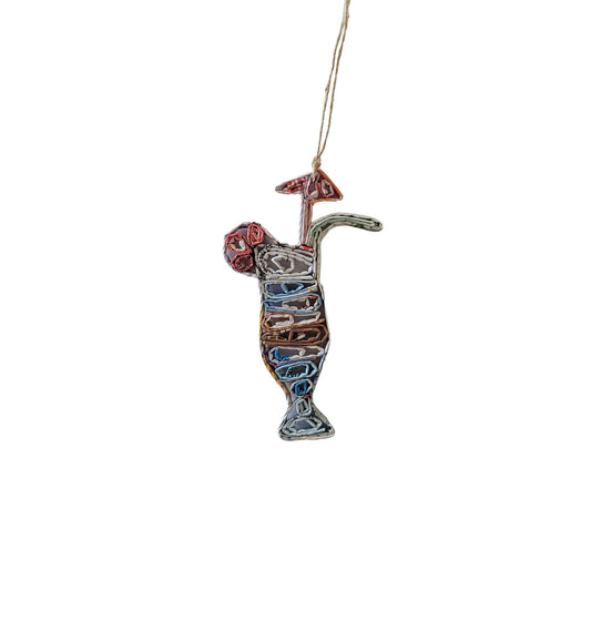 Umbrella Drink Ornament • Recycled Paper