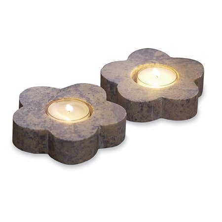 Stone Flower TLight Holder