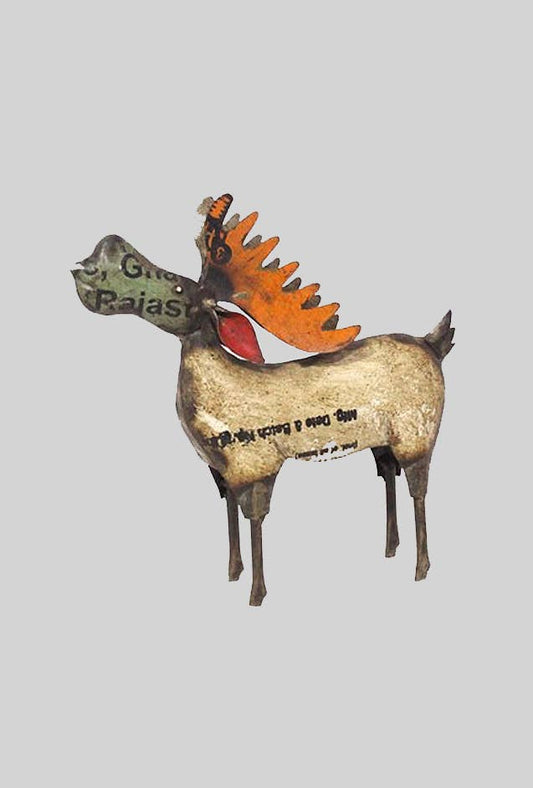 Echo the recycled metal Moose • Recycled Metal Animals