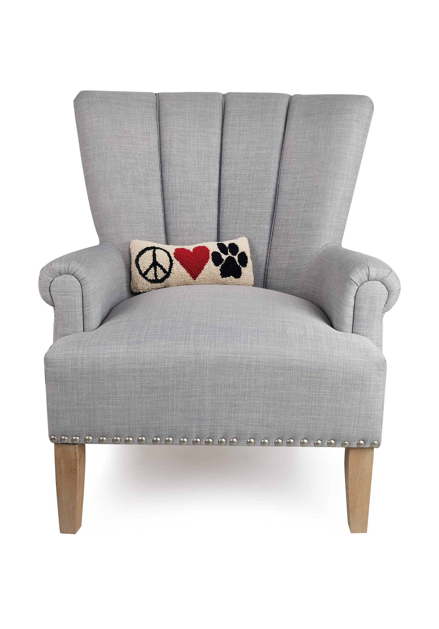 Peace love dogs - hook throw pillow
